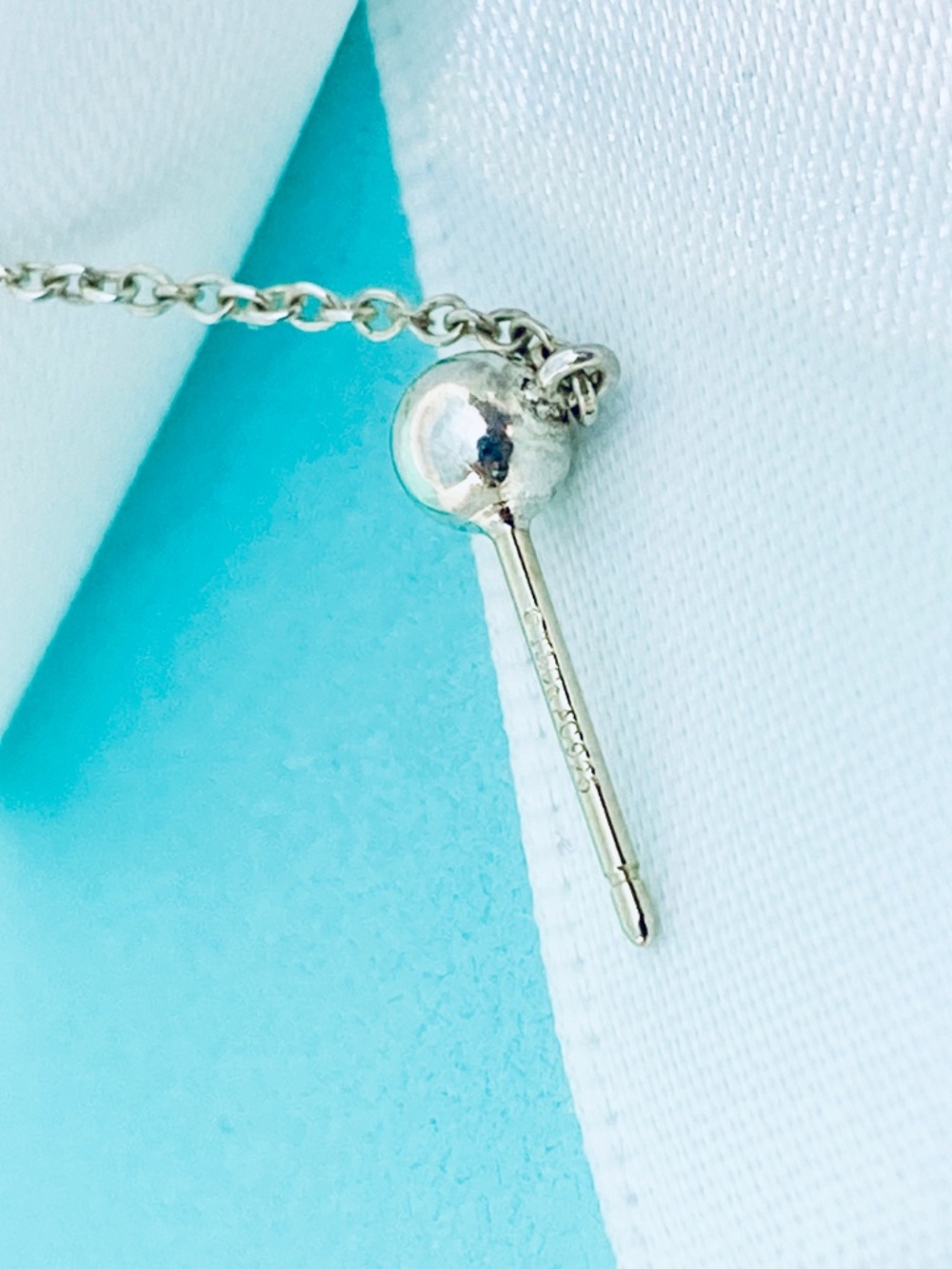 Tiffany & Co Ziegfeld Pearl Dangle Earrings Sterling Silver 6mm - Picture 3 of 6
